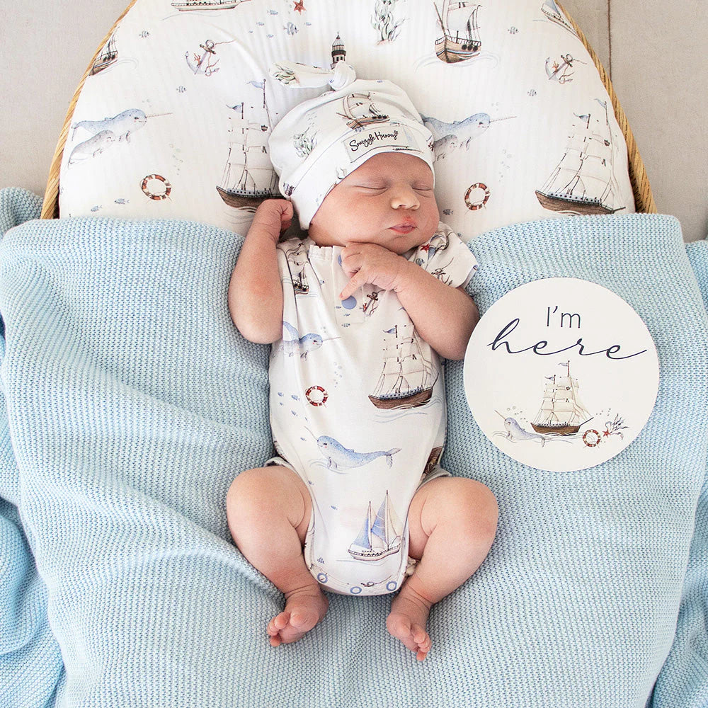 Snuggle Hunny - Reversible Milestone Cards - Set Sail