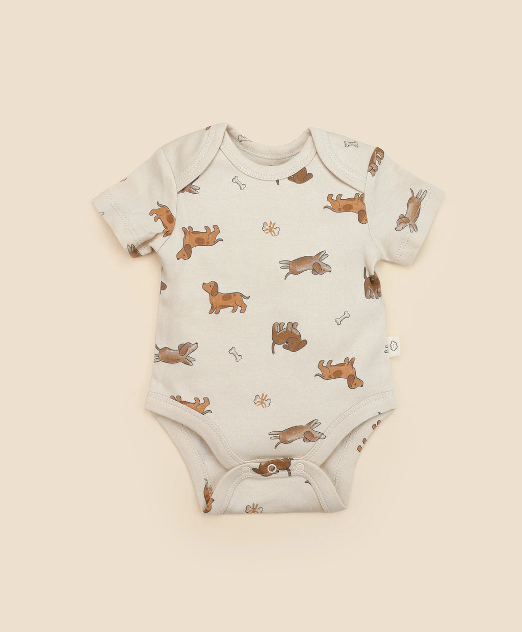 Organic Cotton Short Sleeve Bodysuit - Dachshund Dog