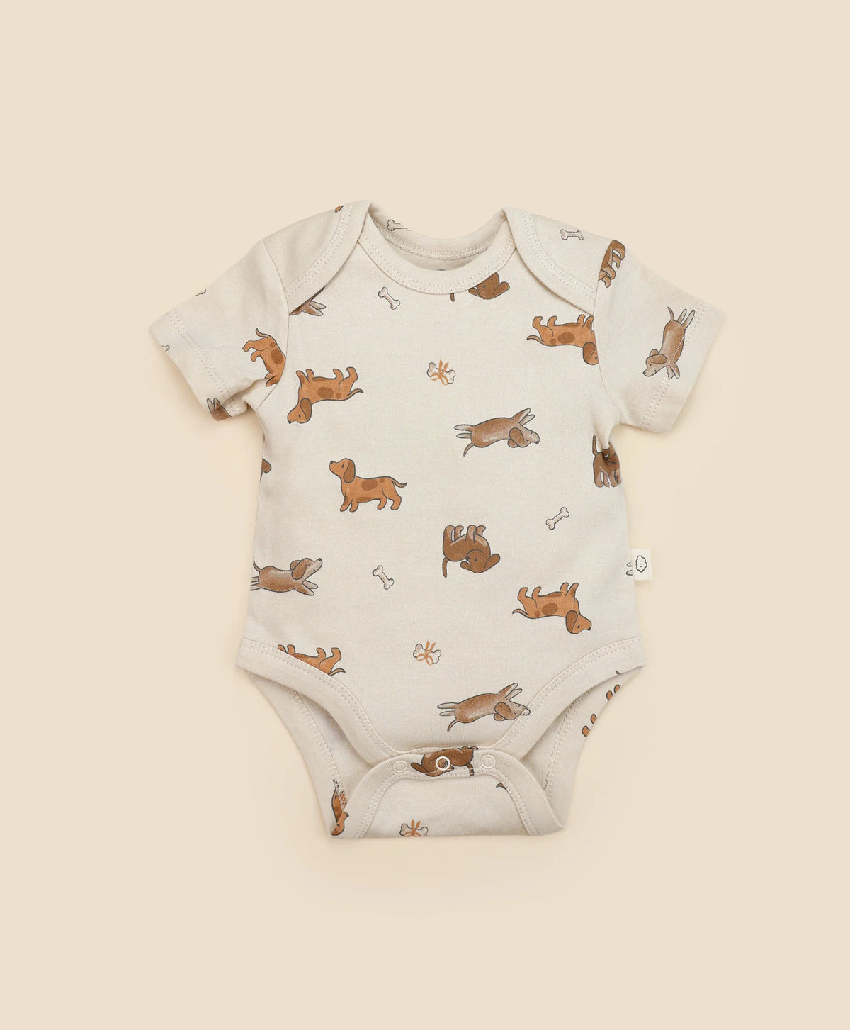 Organic Cotton Short Sleeve Bodysuit - Dachshund Dog