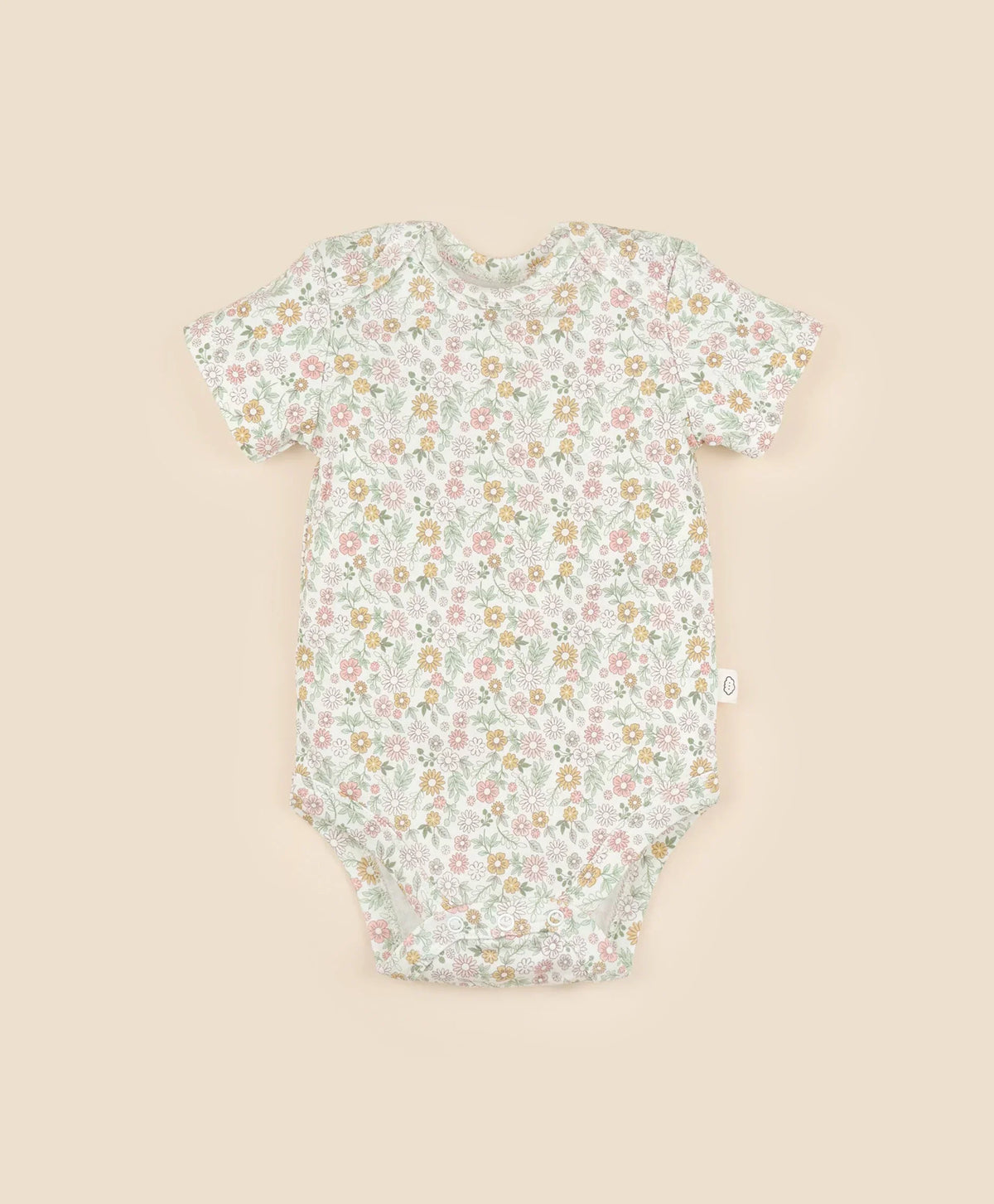 Organic Cotton Short Sleeve Bodysuit - Daisies