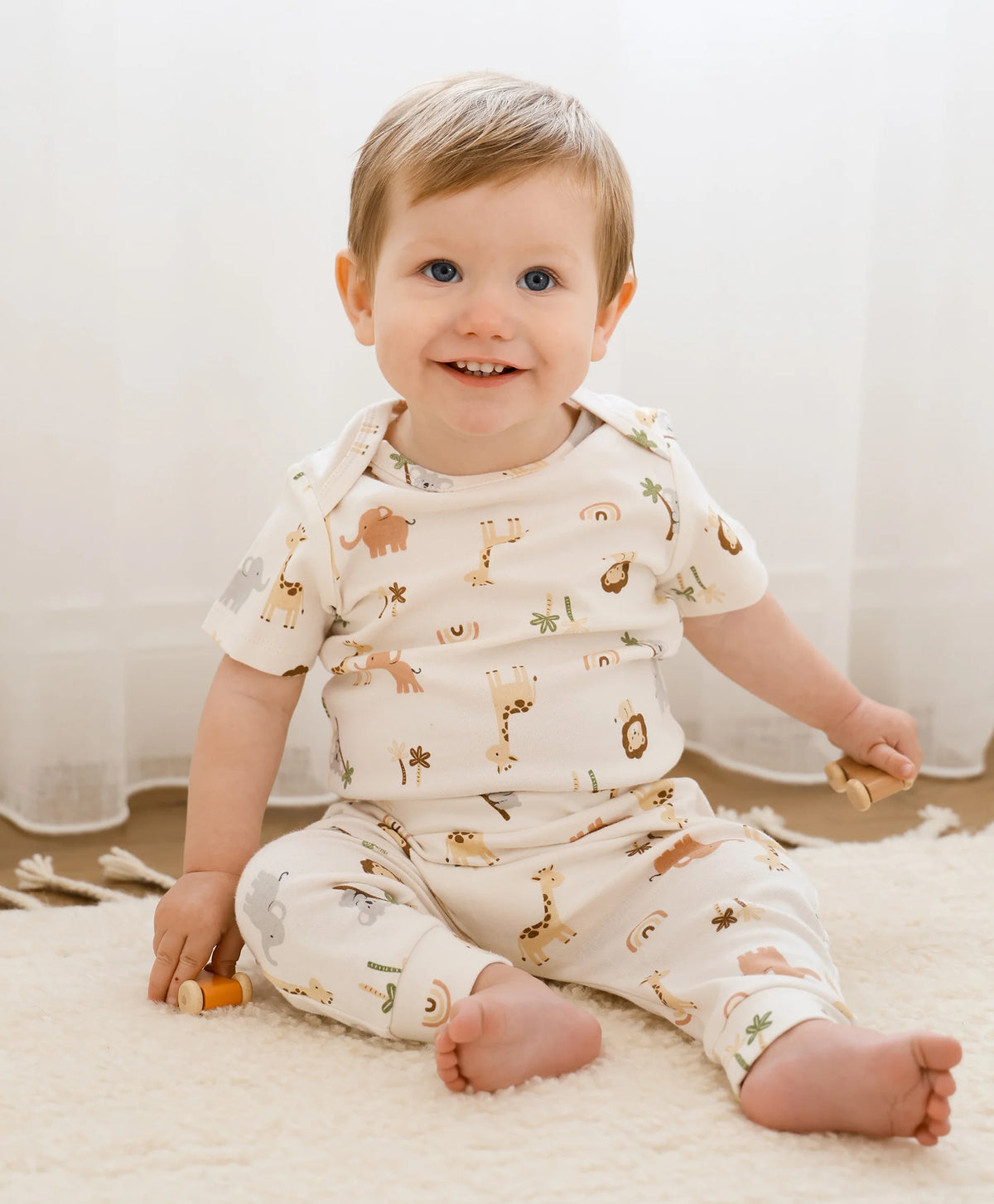 Organic Cotton Short Sleeve Bodysuit - Zoo