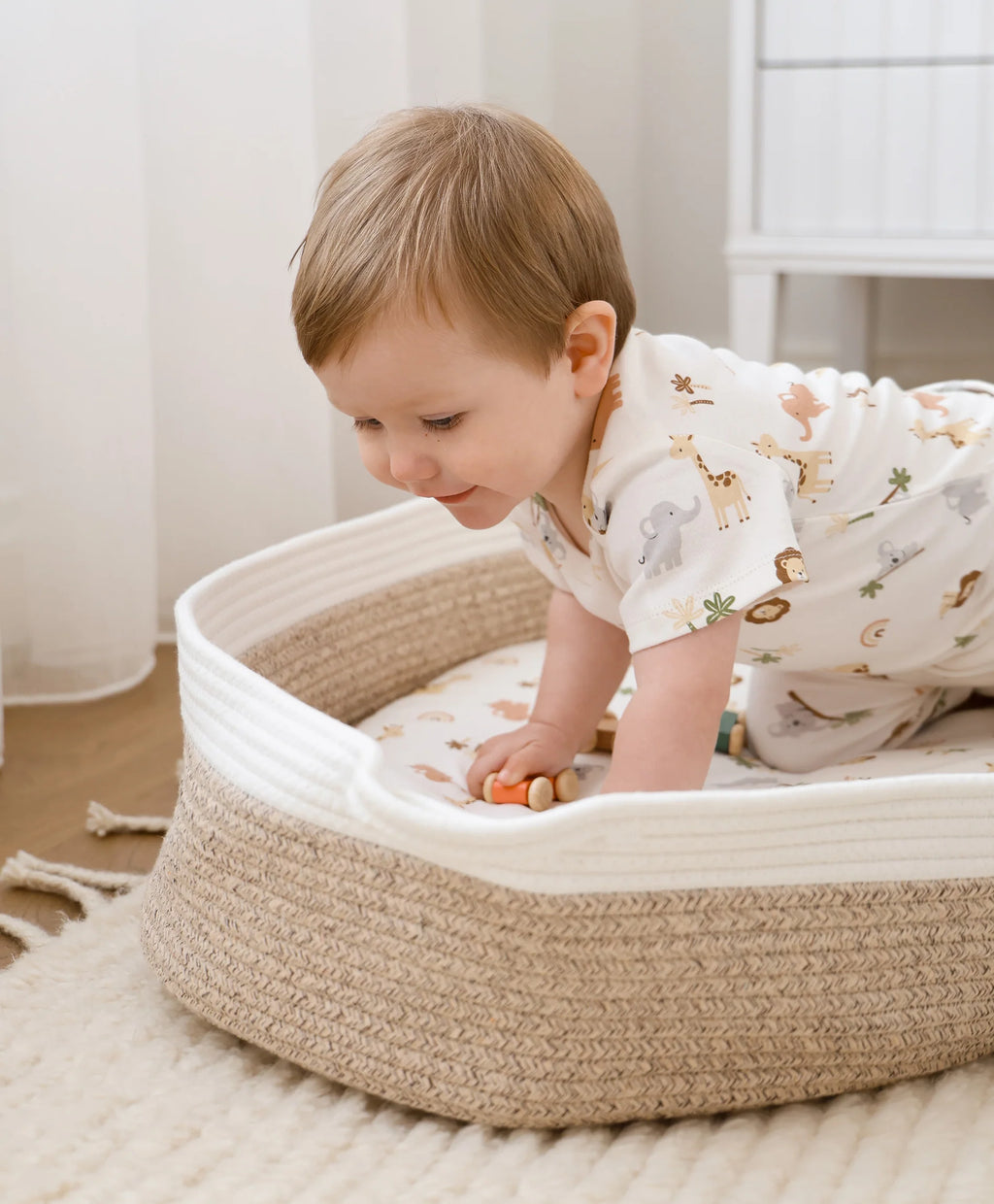 Organic Cotton Short Sleeve Bodysuit - Zoo