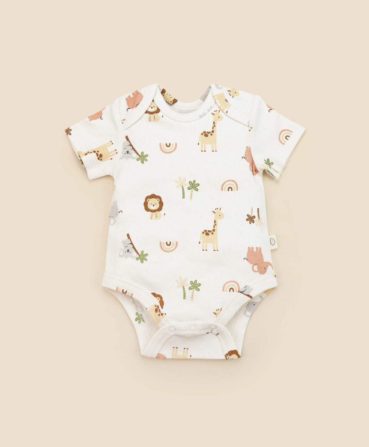 Organic Cotton Short Sleeve Bodysuit - Zoo