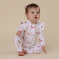 Snuggle Hunny Organic Snugglesuit Covertible Romper With Frill - Butterfly