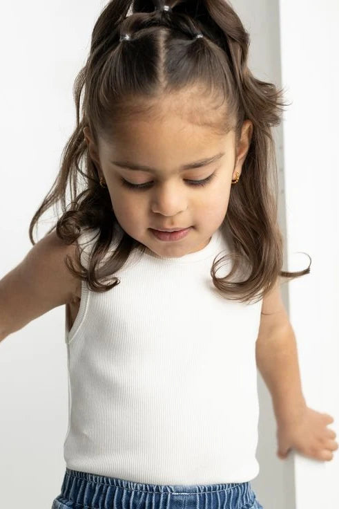 Cracked Soda - Stella Ribbed Tank - White