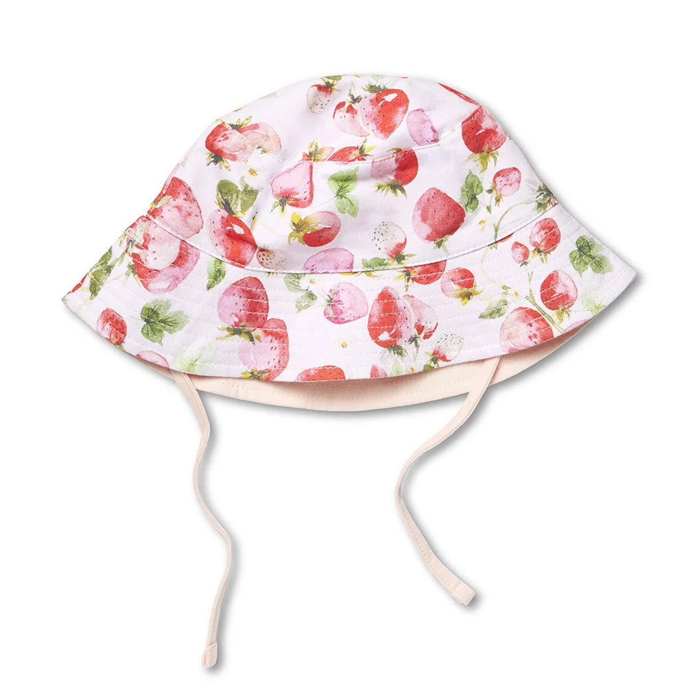 Snuggle Hunny Strawberry Reversible Cotton Bucket Hat