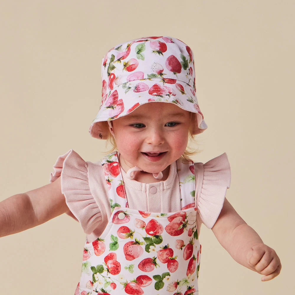 Snuggle Hunny Strawberry Reversible Cotton Bucket Hat
