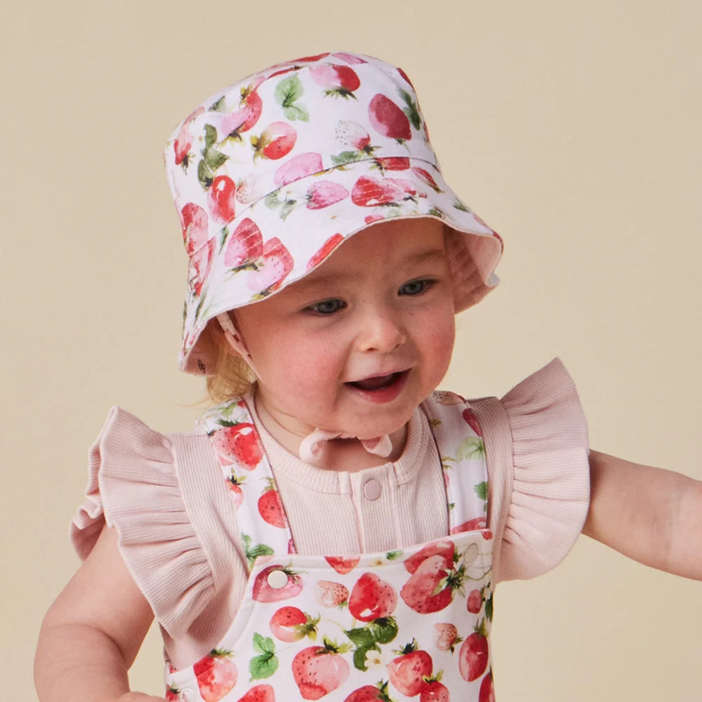Snuggle Hunny Strawberry Reversible Cotton Bucket Hat