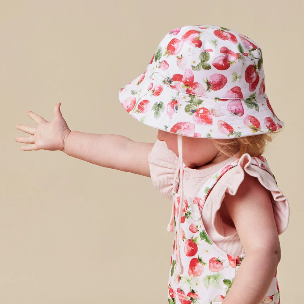 Snuggle Hunny Strawberry Reversible Cotton Bucket Hat