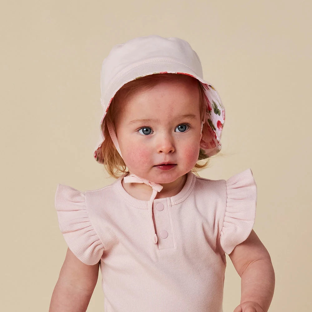 Snuggle Hunny Strawberry Reversible Cotton Bucket Hat