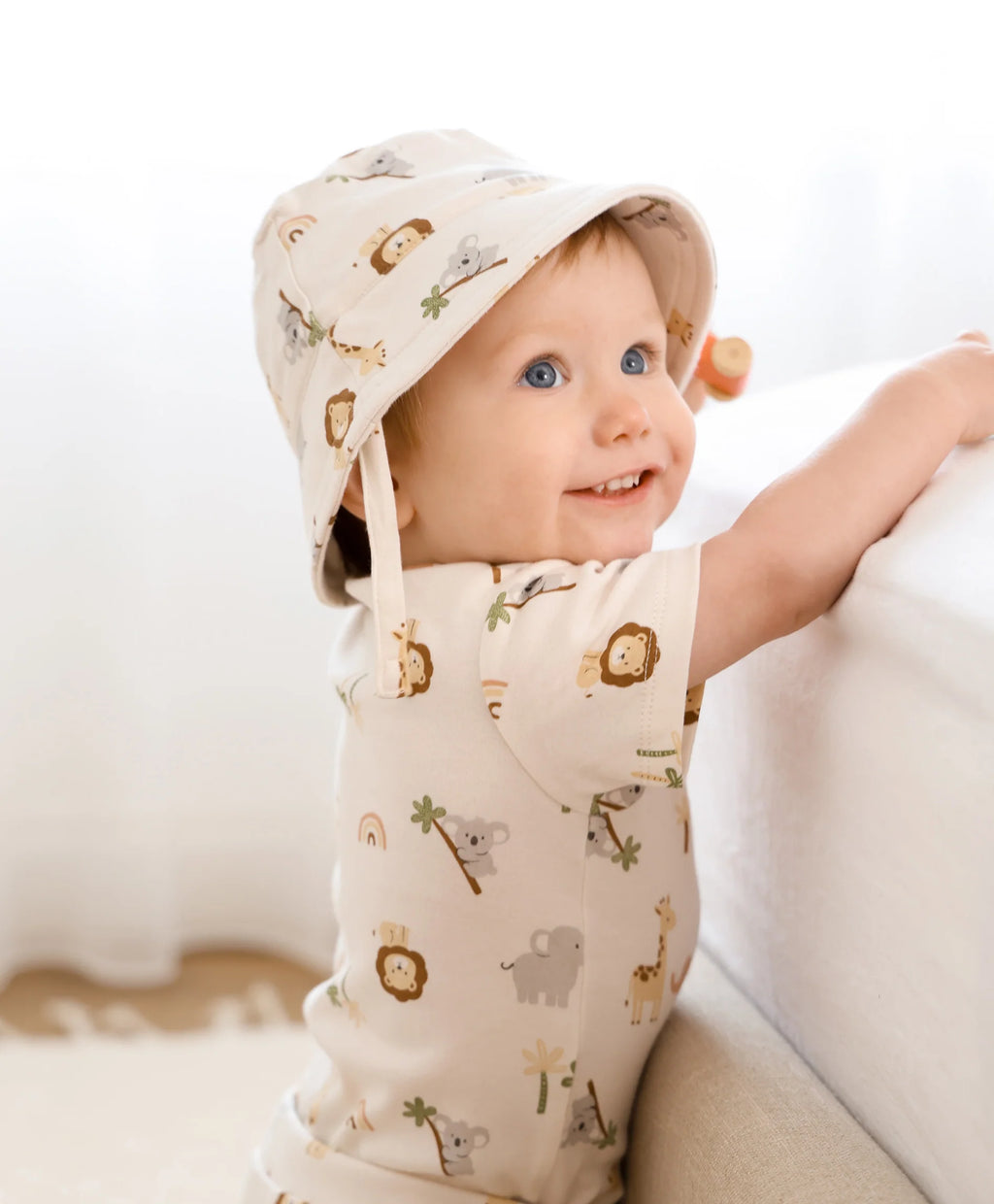 Organic Cotton Bucket Sun Hat - Zoo