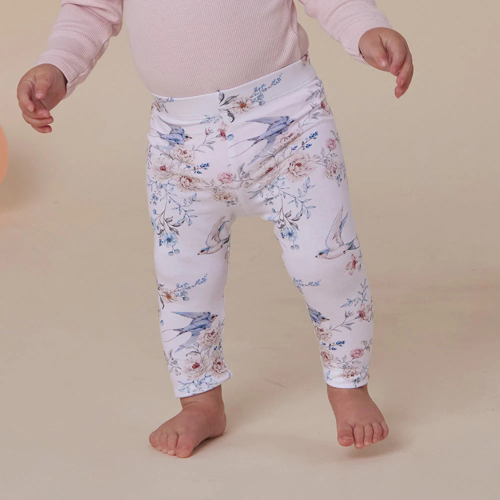 Snuggle Hunny - Organic Leggings - Sweet Swallows