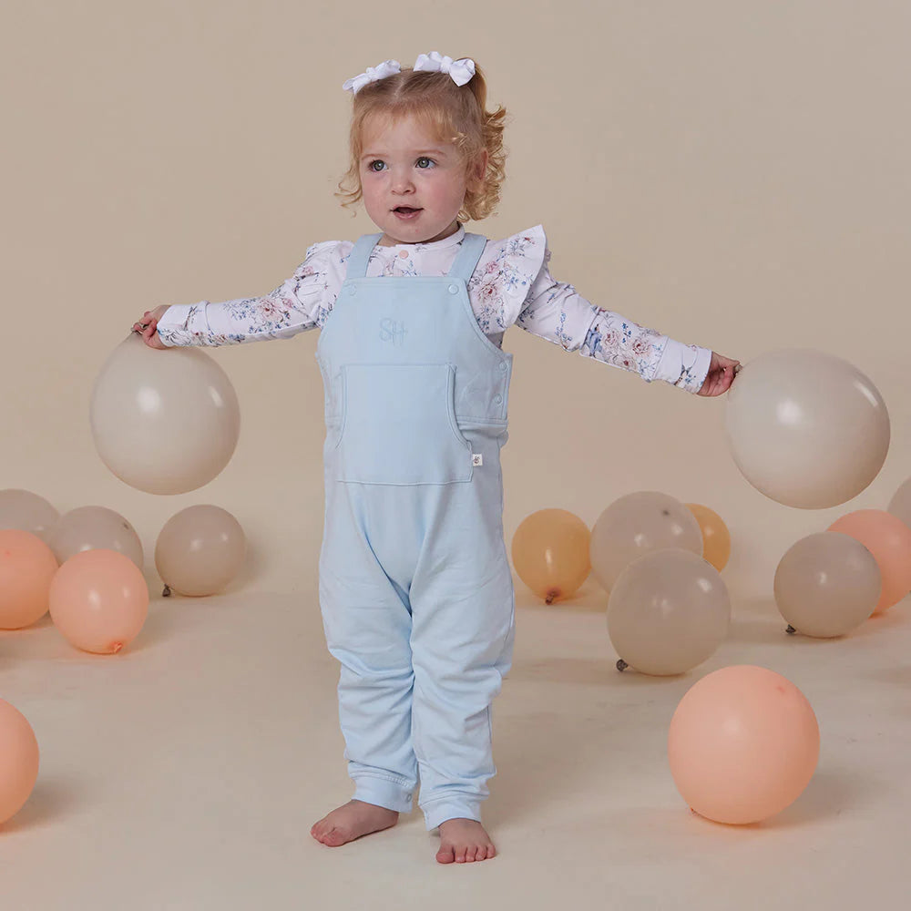 Snuggle Hunny - LS Organic Bodysuit w Frill - Sweet Swallows