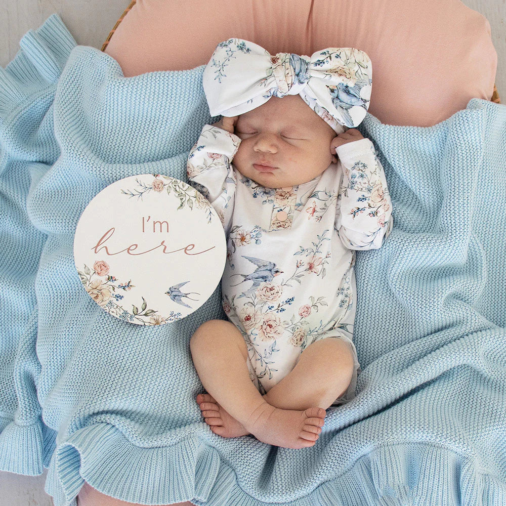 Snuggle Hunny - Reversible Milestone Cards - Sweet Swallows