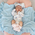 Snuggle Hunny - LS Organic Bodysuit w Frill - Sweet Swallows