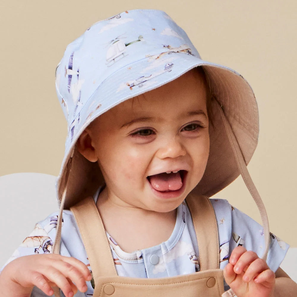 Snuggle Hunny Taking Flight Reversible Cotton Bucket Hat