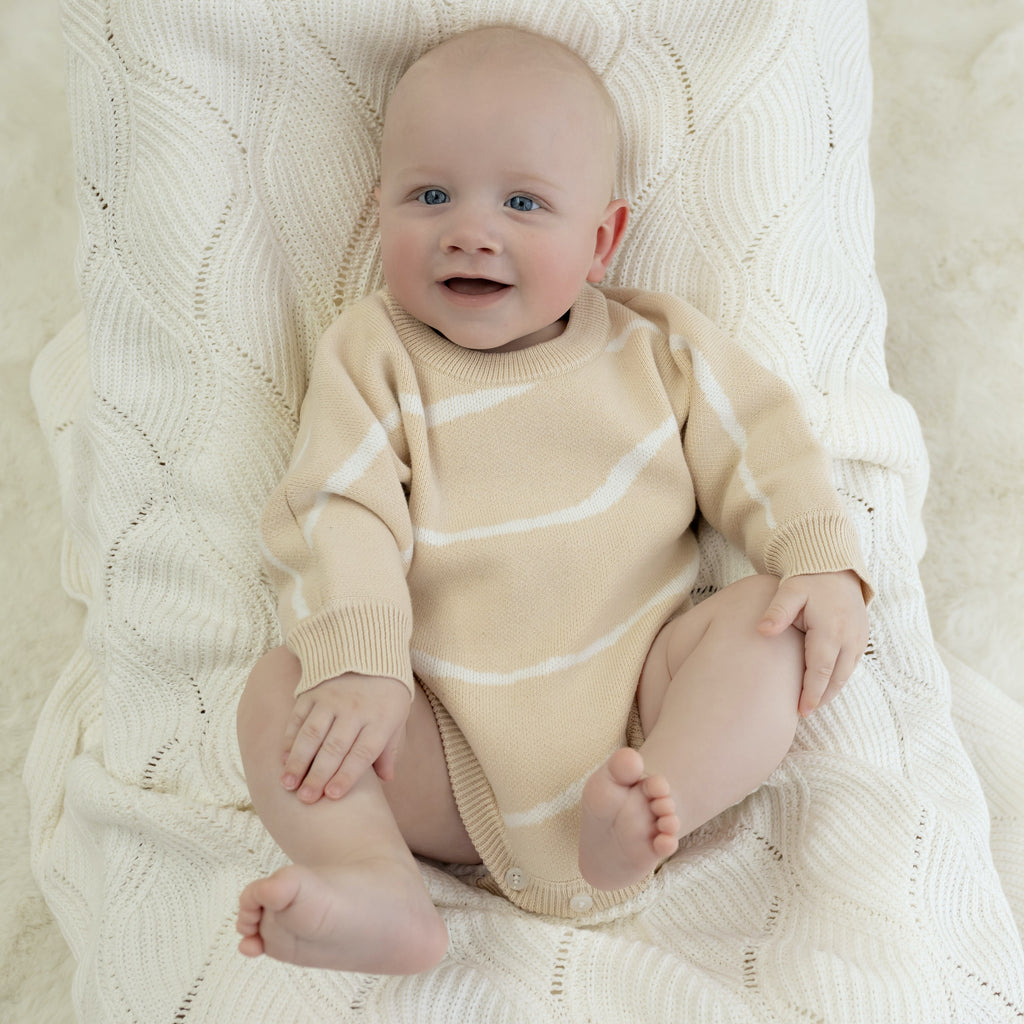 Confetti Kidz Knit Romper - Tide Stripes