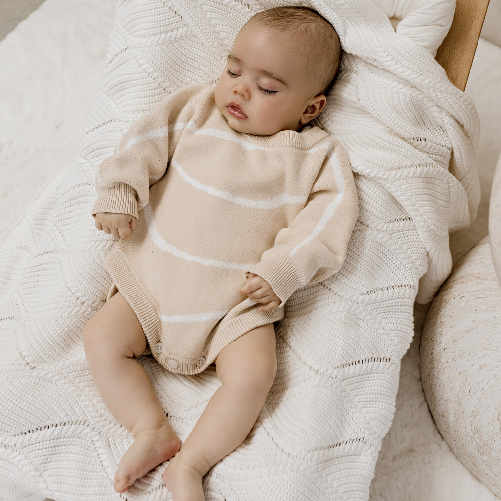 Confetti Kidz Knit Romper - Tide Stripes