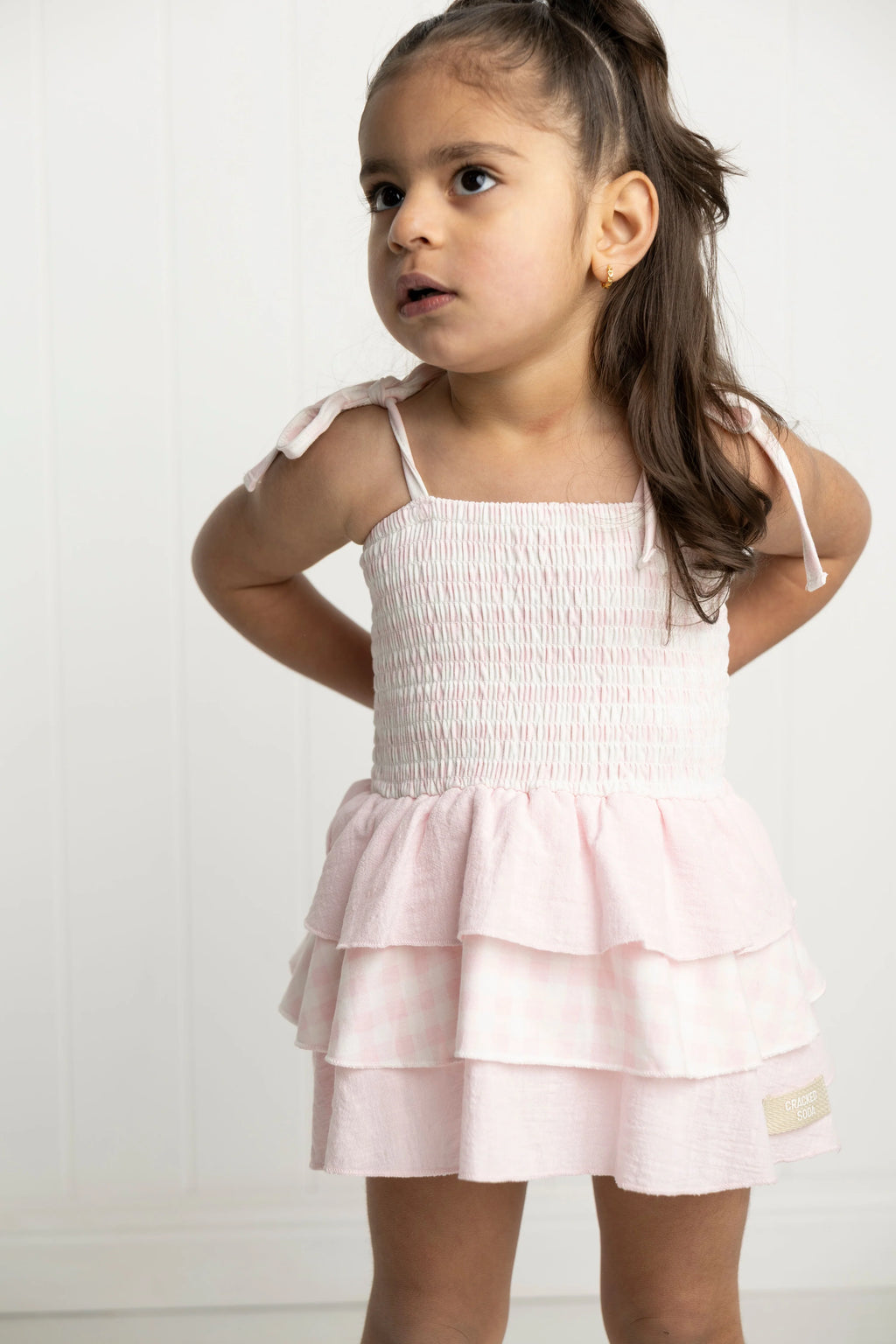Cracked Soda - Tilli Check Bodysuit Dress