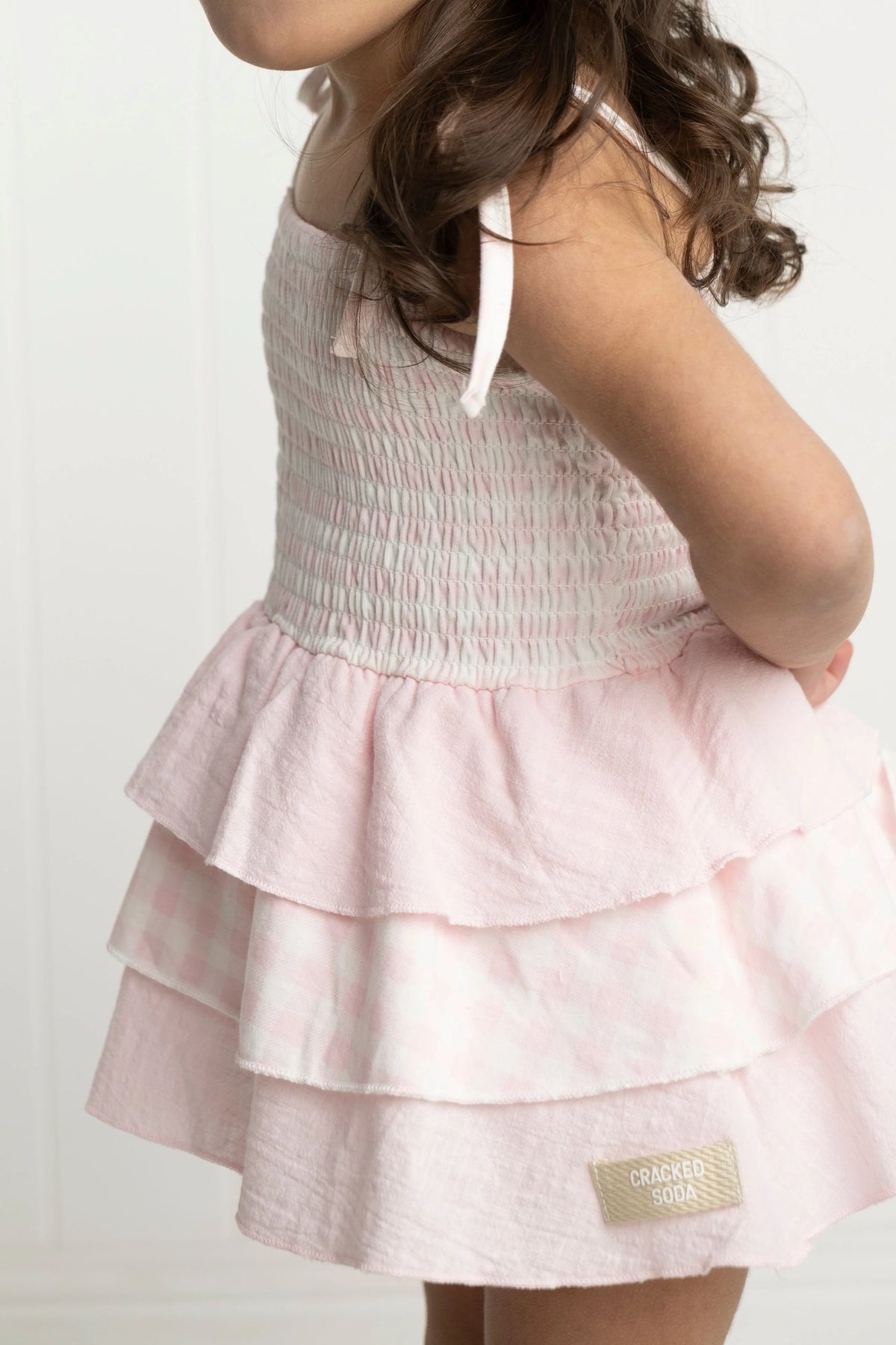 Cracked Soda - Tilli Check Bodysuit Dress