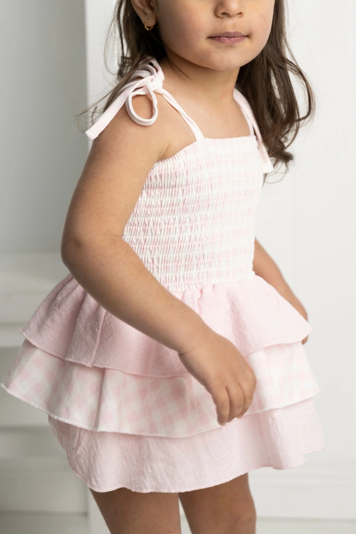 Cracked Soda - Tilli Check Bodysuit Dress