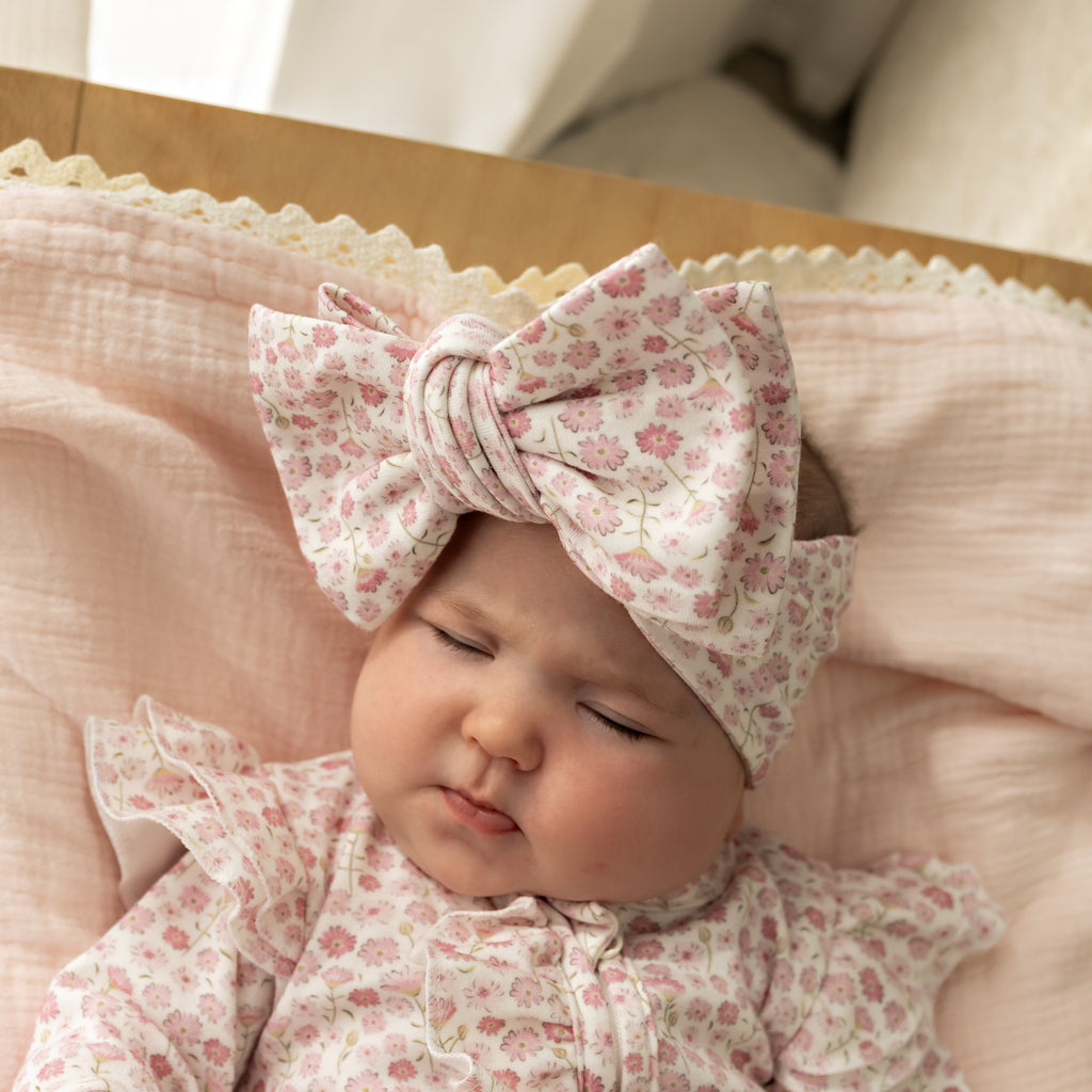 Oversized Topknot - Seashell Blooms