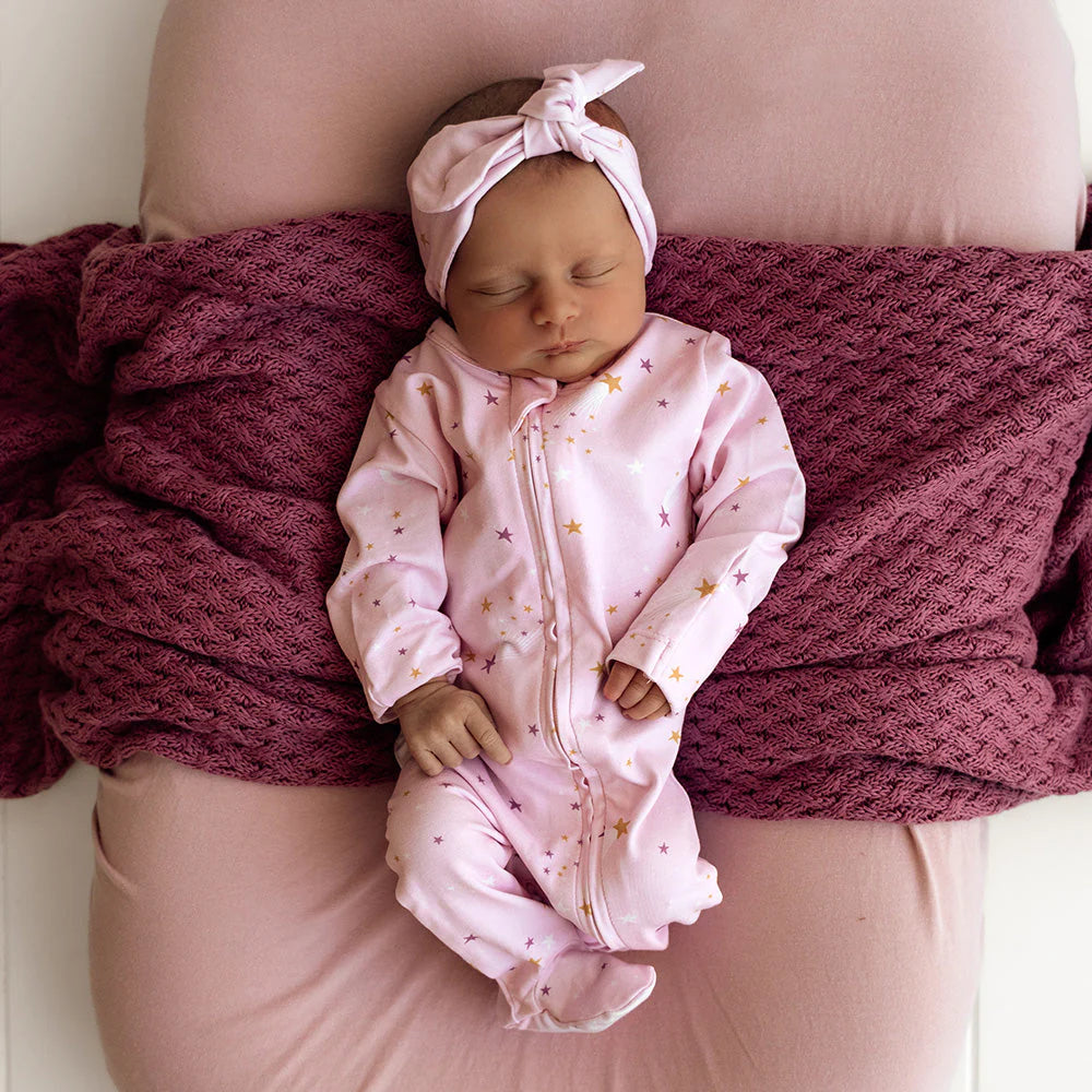 Organic Snuggle Sleepsuit Zip Footie - Twinkle