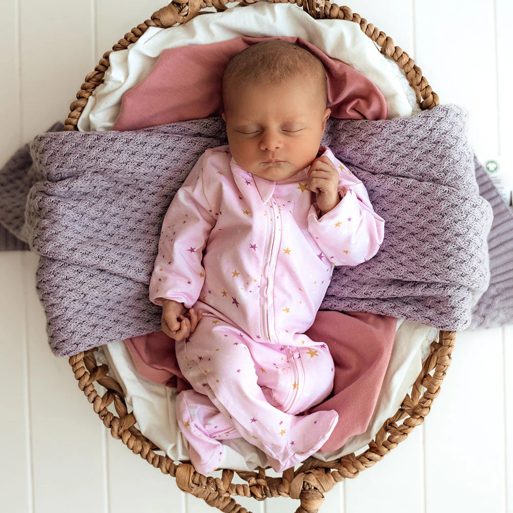 Organic Snuggle Sleepsuit Zip Footie - Twinkle