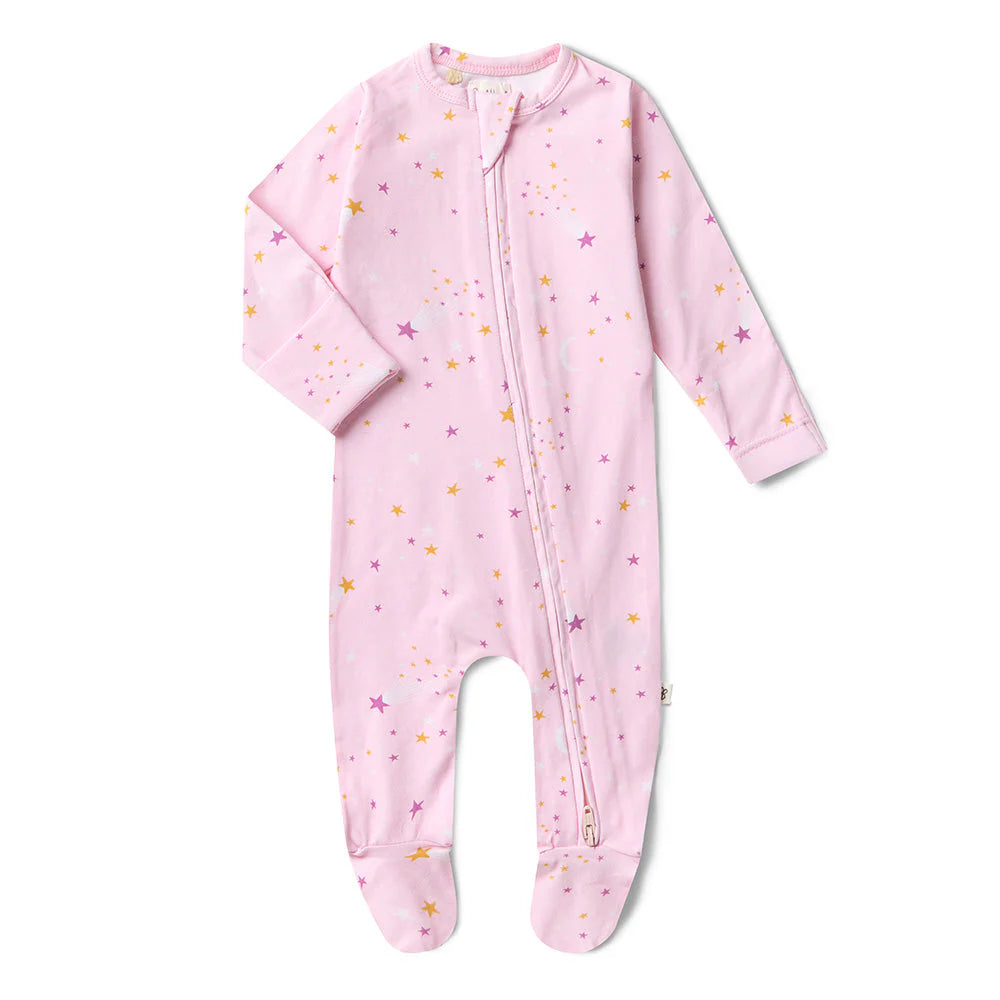 Organic Snuggle Sleepsuit Zip Footie - Twinkle