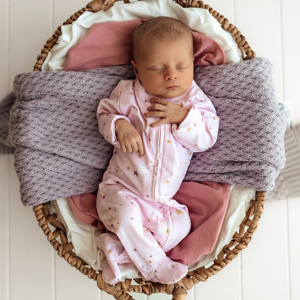 Organic Snuggle Sleepsuit Zip Footie - Twinkle