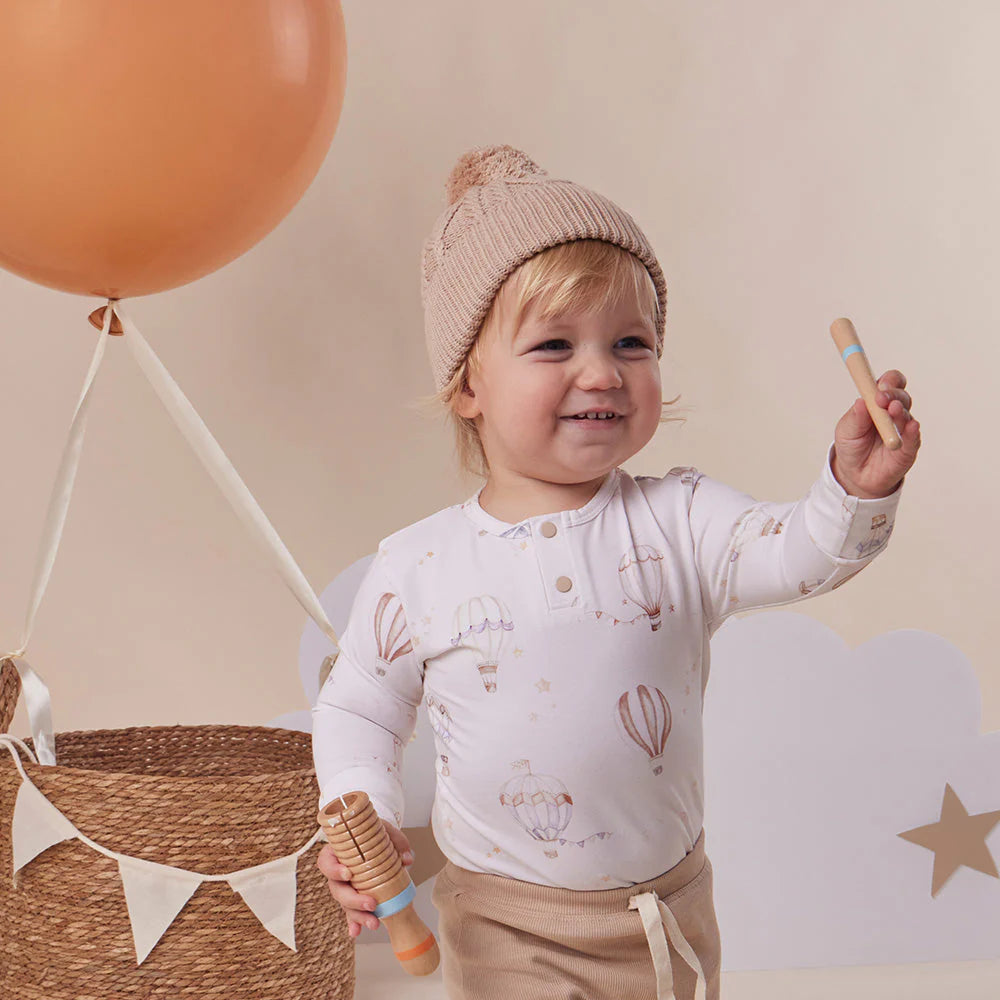 Snuggle Hunny - LS Organic Bodysuit - Up & Away