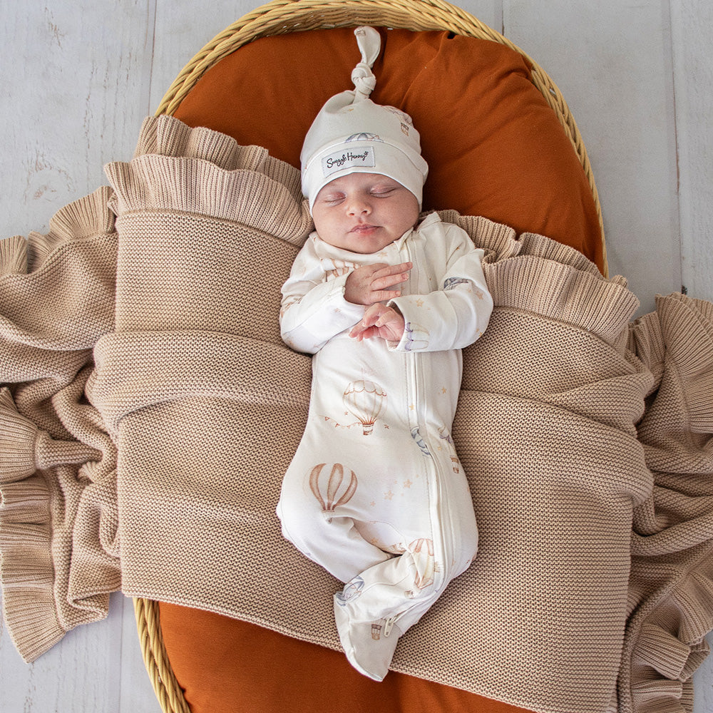 Snuggle Hunny Organic Snuggle Sleepsuit Zip Footie - Up & Away