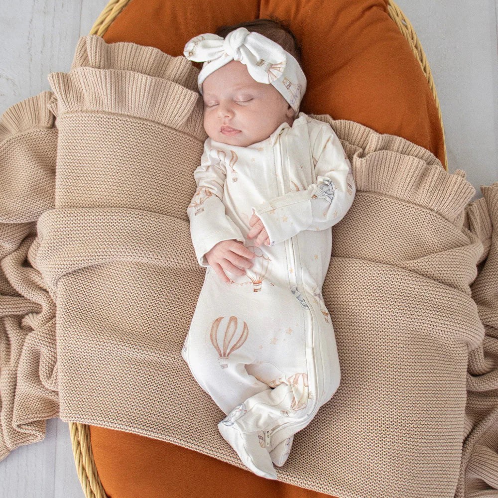 Snuggle Hunny Organic Snuggle Sleepsuit Zip Footie - Up & Away