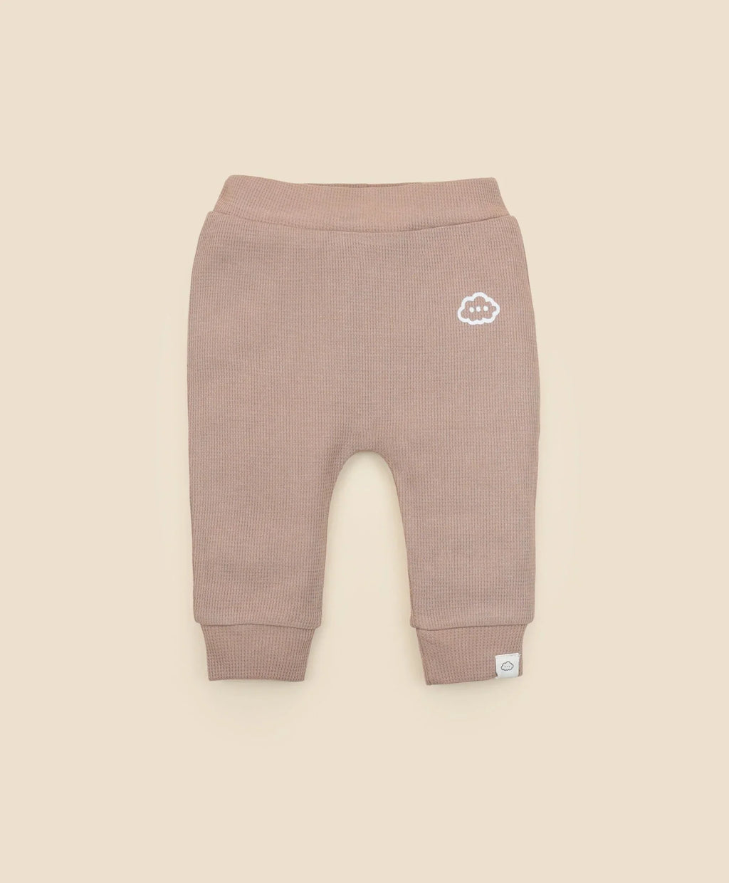 Organic Cotton Waffle Leggings - Mocha