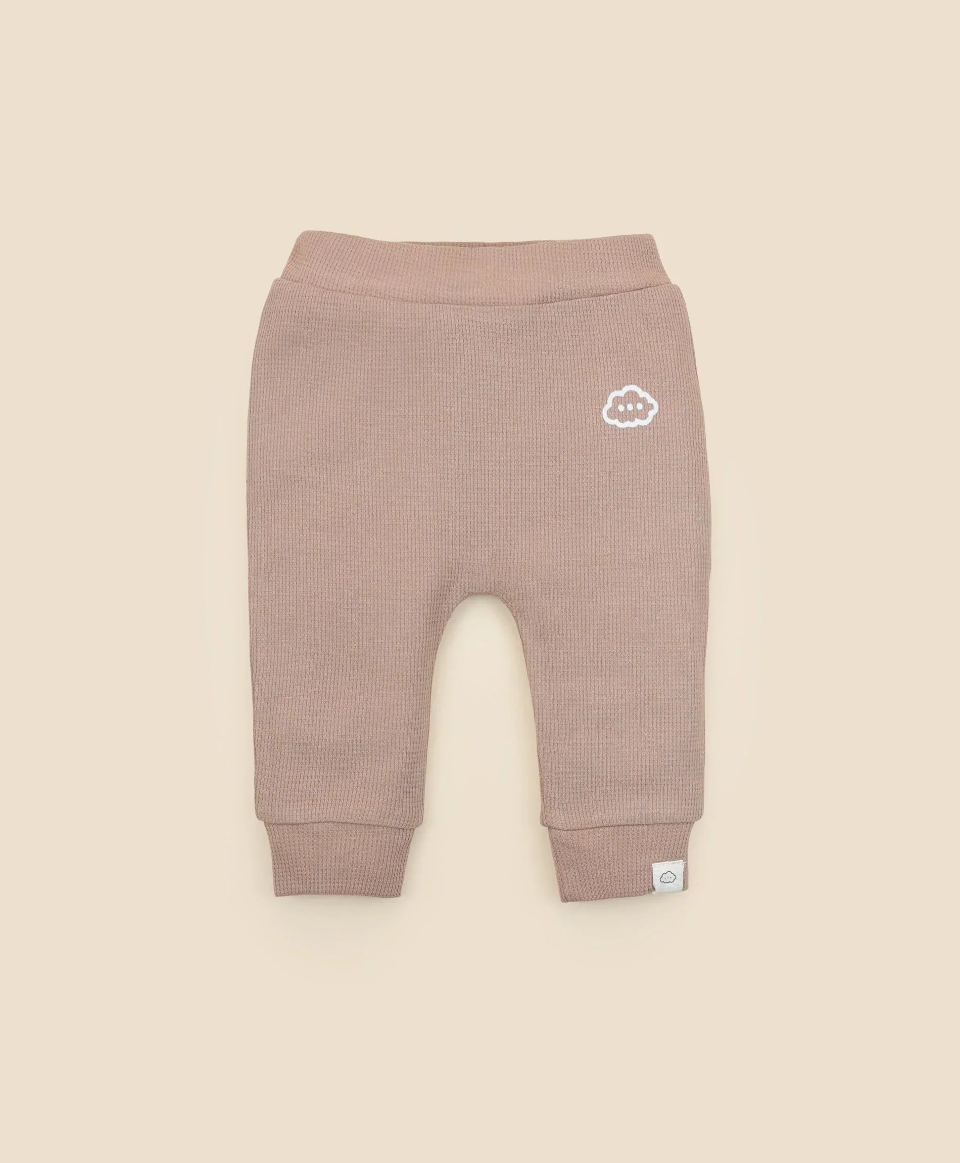 Organic Cotton Waffle Leggings - Mocha