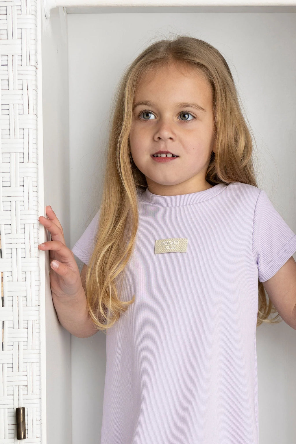 Cracked Soda -  Wisteria Ribbed Summer Dress - Purple