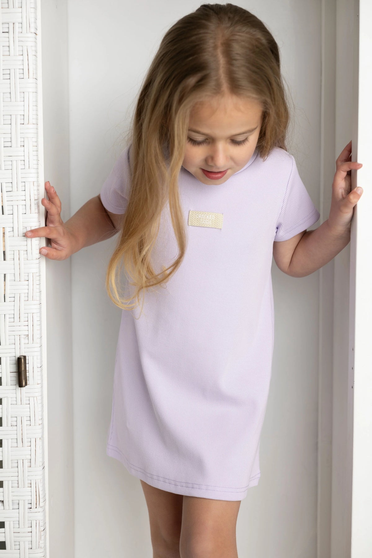 Cracked Soda -  Wisteria Ribbed Summer Dress - Purple