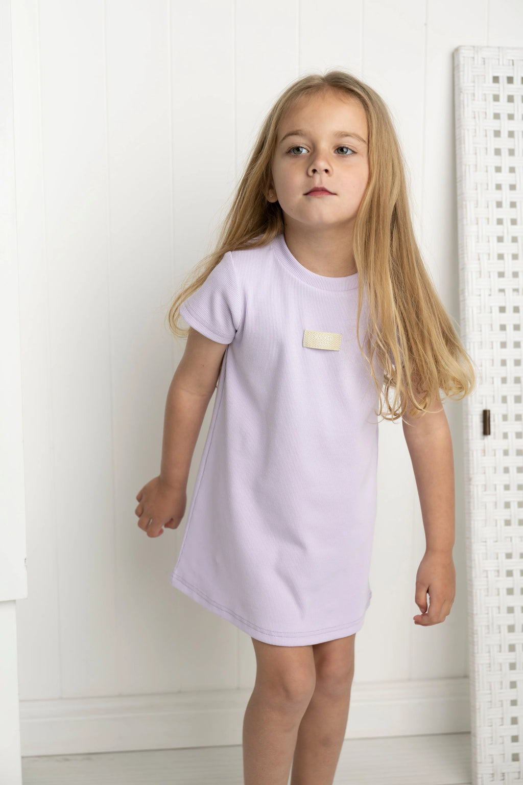 Cracked Soda -  Wisteria Ribbed Summer Dress - Purple