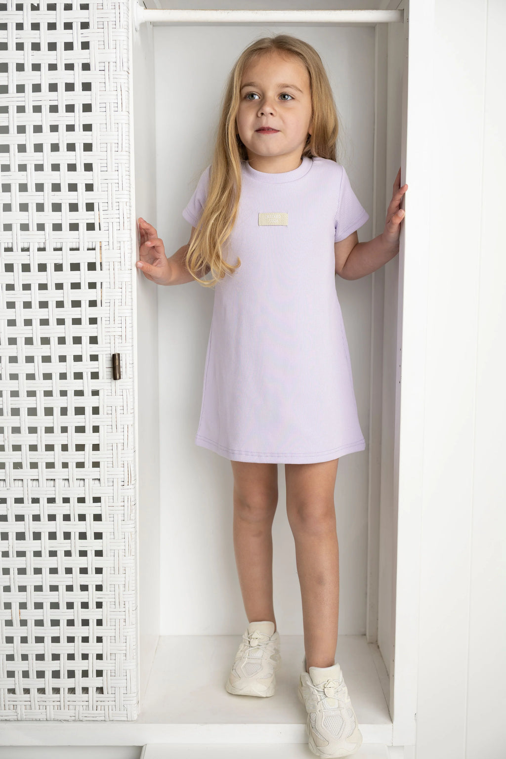 Cracked Soda -  Wisteria Ribbed Summer Dress - Purple